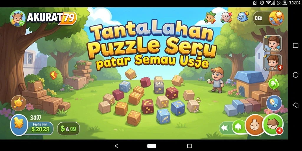Screenshot gameplay AKURAT79 menampilkan tantangan puzzle yang menarik.