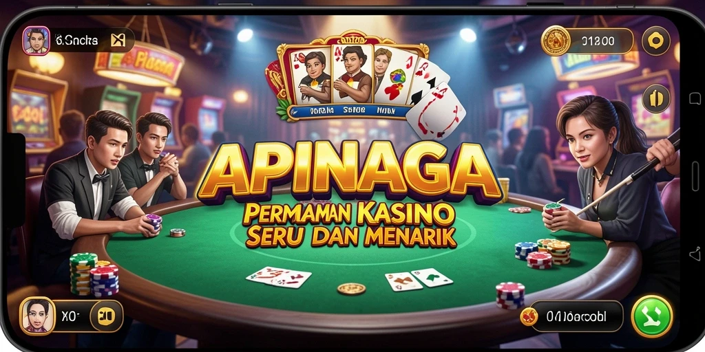 Gameplay seru di APINAGA dengan berbagai permainan Kasino.