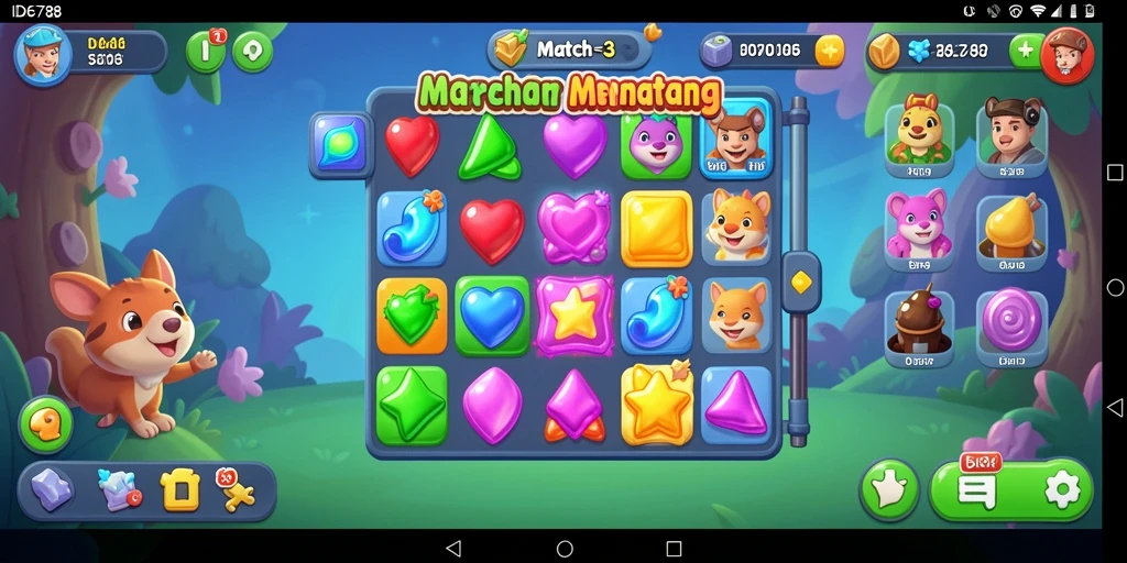 Tangkapan layar gameplay menarik dari ID6788 yang menampilkan permainan Match-3.