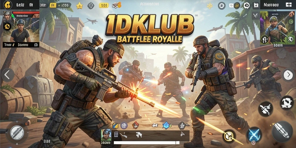 Gameplay mendebarkan di arena Battle Royale yang penuh aksi.