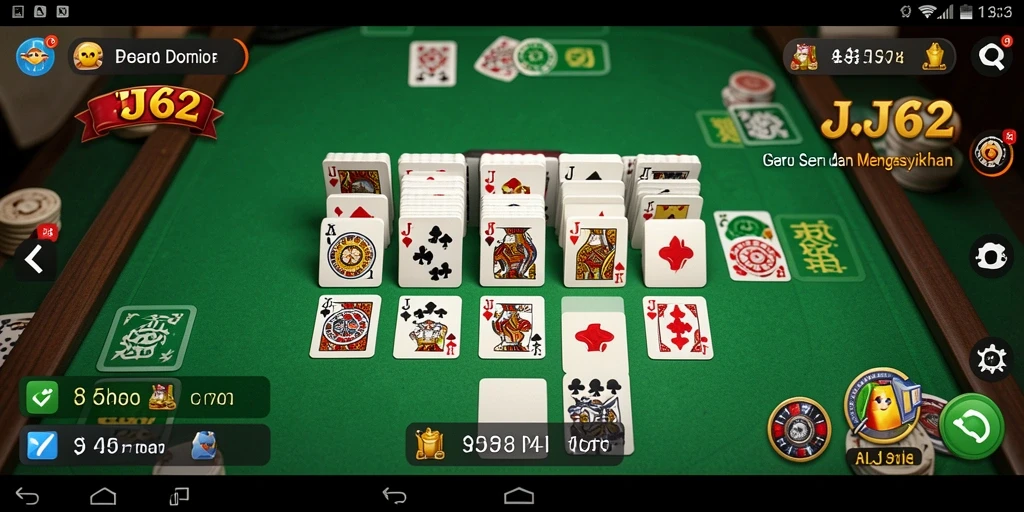 Gameplay seru JJ62 yang menampilkan domino klasik.