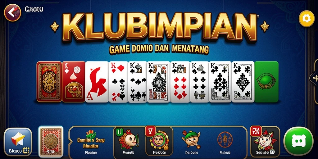Tampilan gameplay seru dalam KLUBIMPIAN yang menampilkan strategi Domino.