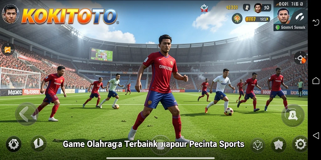 Tampilan gameplay KOKITOTO yang seru dan penuh aksi olahraga.
