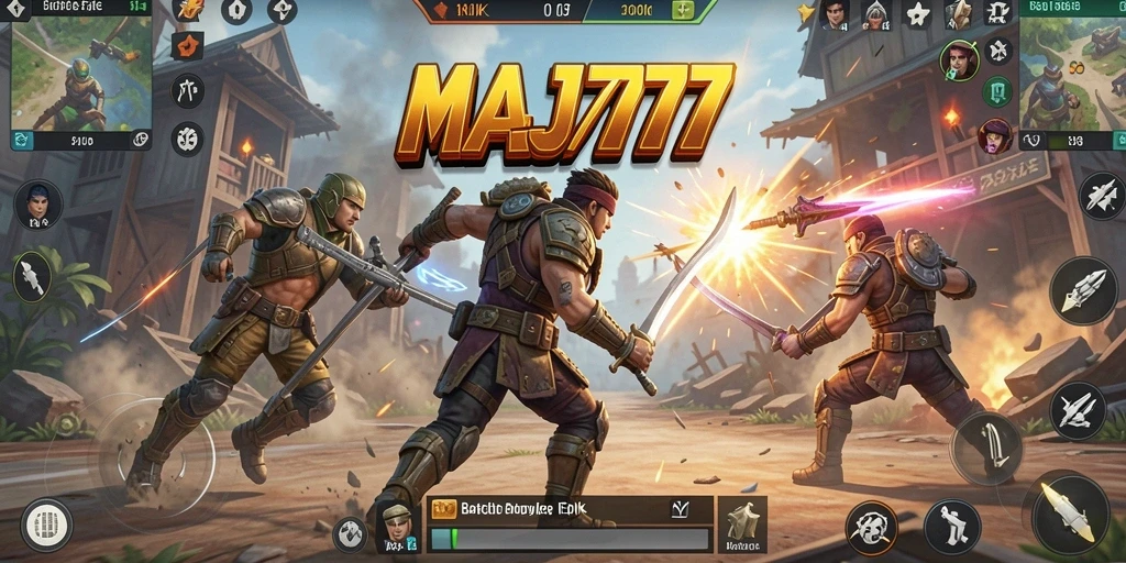 Tampilan menegangkan dari gameplay Battle Royale di MAJ777.