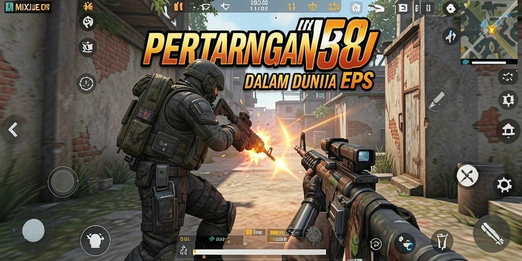 Tampilan gameplay epik MIXUE88 dalam pertandingan FPS.