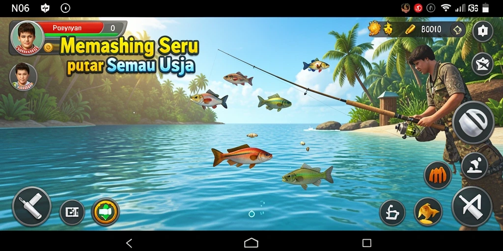 Gameplay memancing yang seru dan menawan dalam N06.