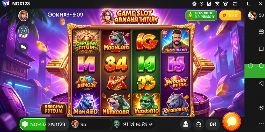 Tampilan gameplay menarik dalam NOX123 dengan berbagai fitur Slot.