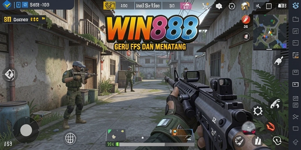 Screenshot gameplay <strong>WIN88</strong> menampilkan aksi pertempuran yang intens.